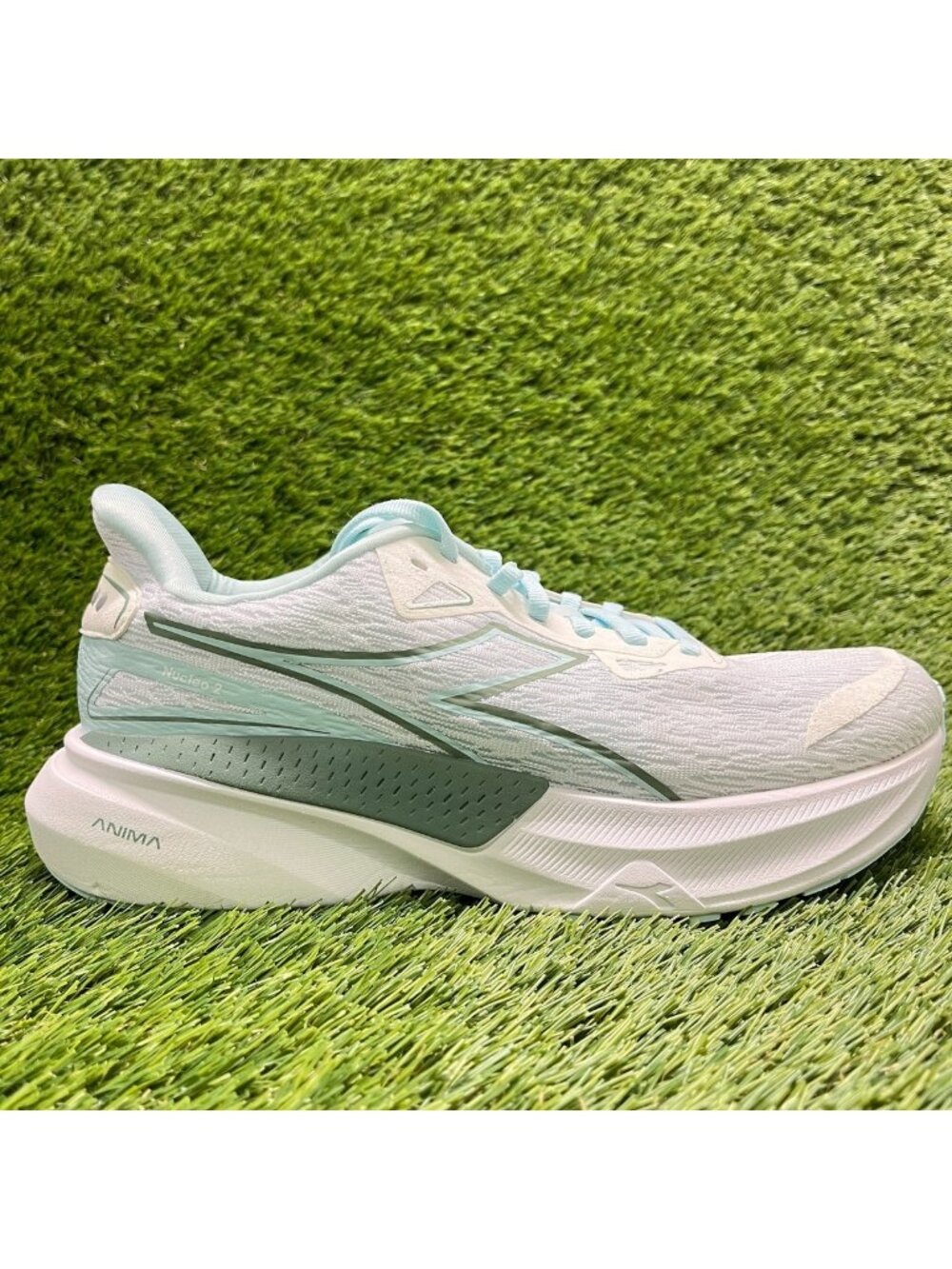 Diadora Nucleo 2 Womens Size 9.5 Gray Blue Green Athletic Running Shoes Sneakers